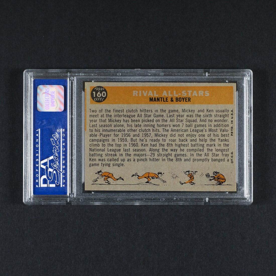 1960 Topps #160 Mickey Mantle (PSA 8 NM-MT) - 2