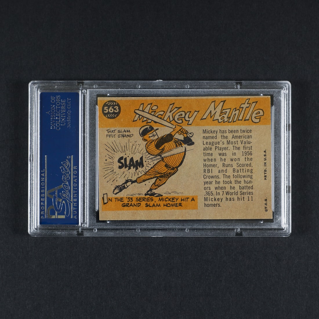 1960 Topps #563 Mickey Mantle All Star (PSA 7 NM) - 2