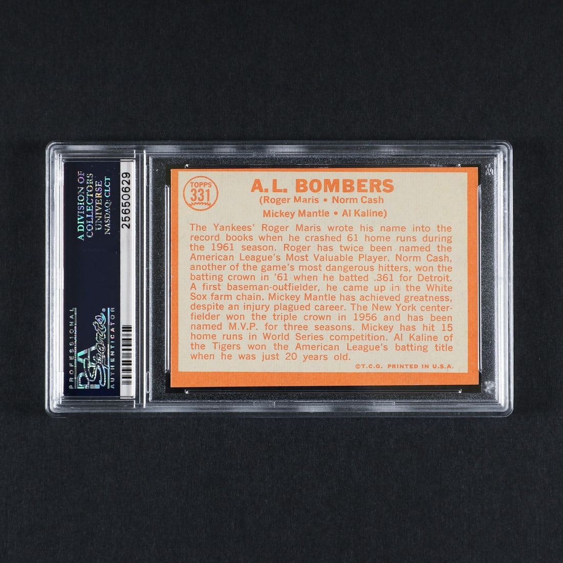 1964 Topps #331 A.L. Bombers (PSA 6 EX-MT) - 2