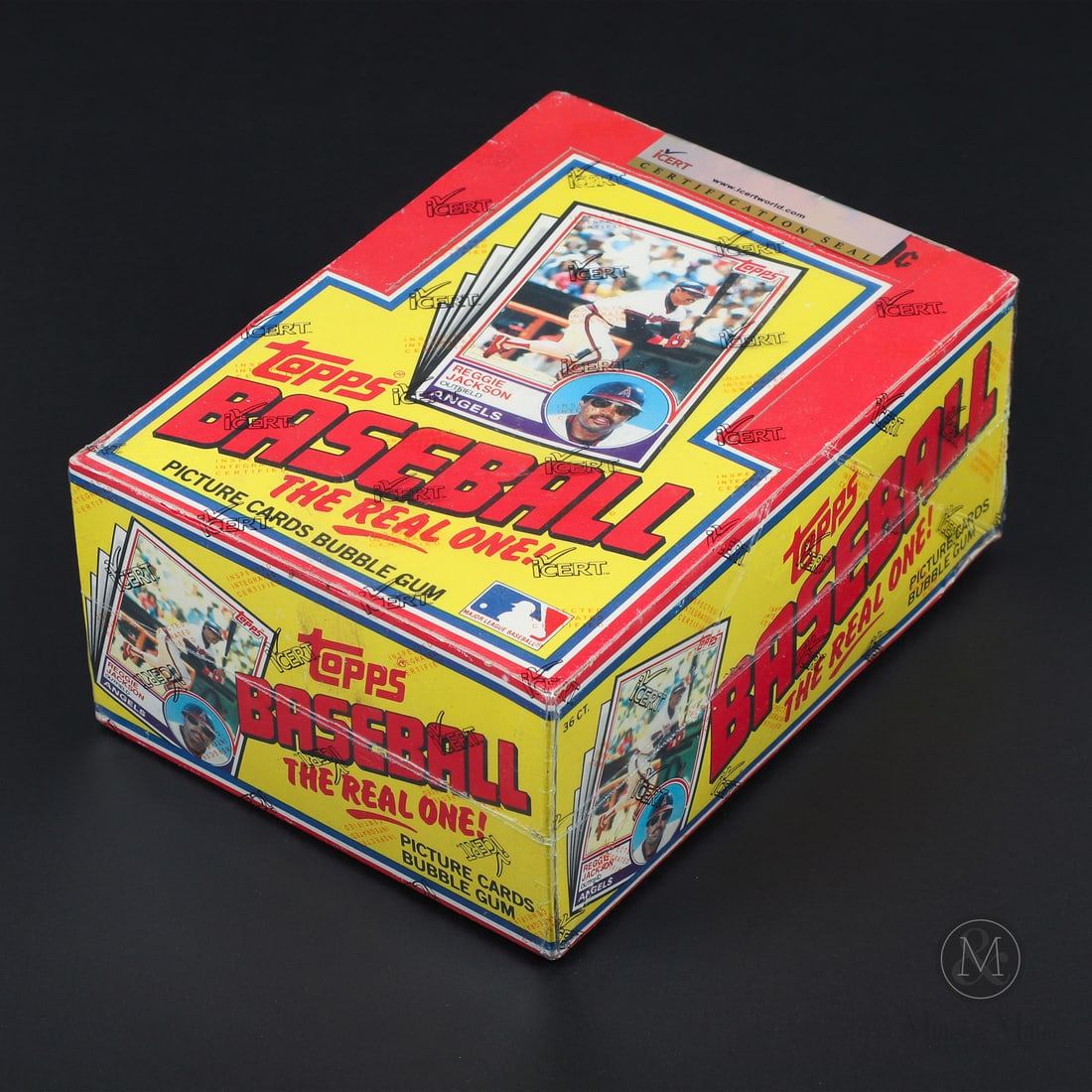 1983 Topps Baseball Wax Box w/ 36/36 Packs (Icert A3): The 1983 Topps baseball set is best known for its inclusion of Tony Gwynn's #482 rookie card alongside Ryne Sandberg's hall of fame rookie #83. This 36 pack wax box is unaltered from its original