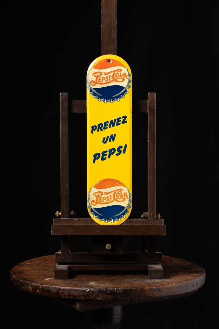 Pepsi-Cola Double Dot Door Push Sign - 2