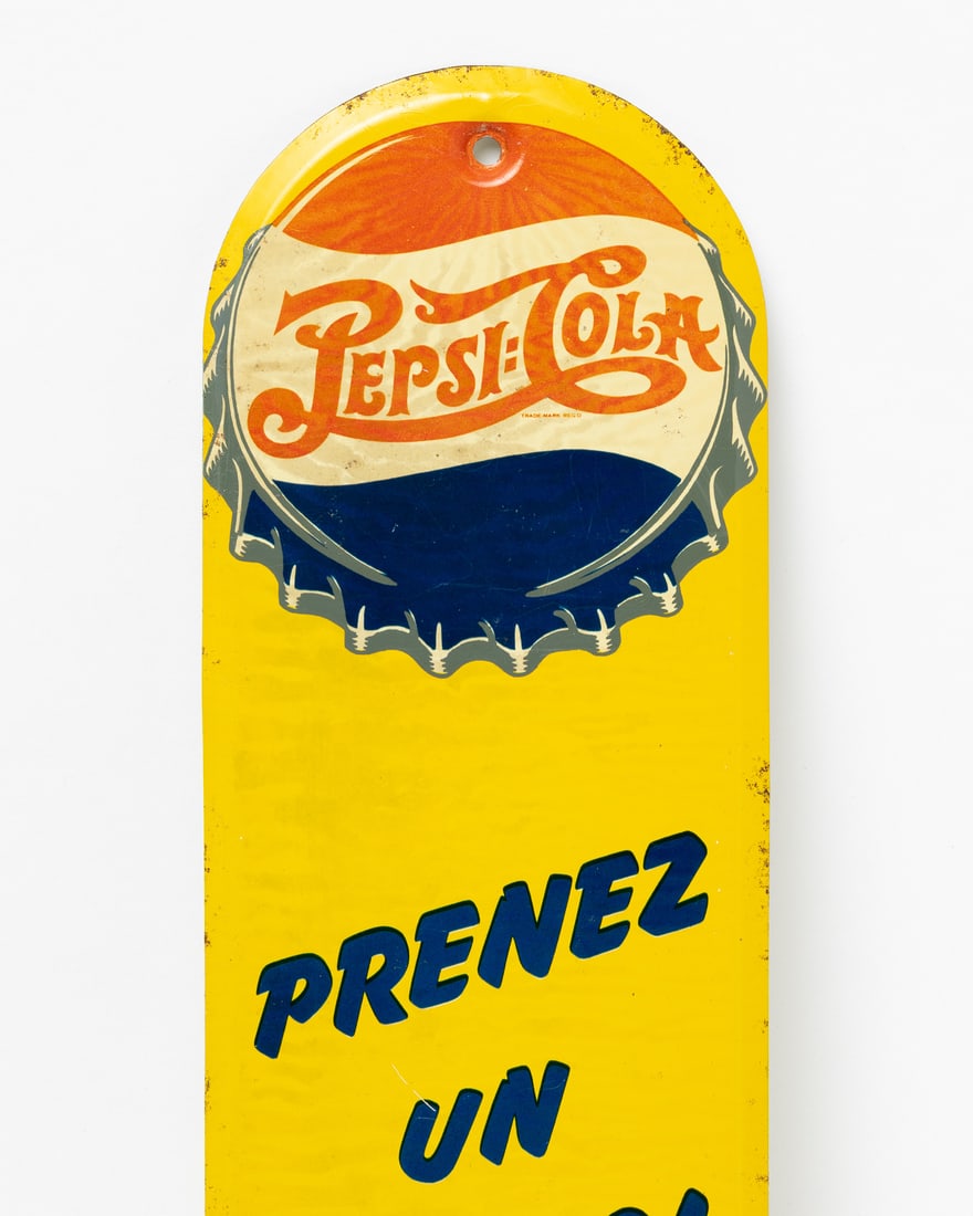 Pepsi-Cola Double Dot Door Push Sign - 3