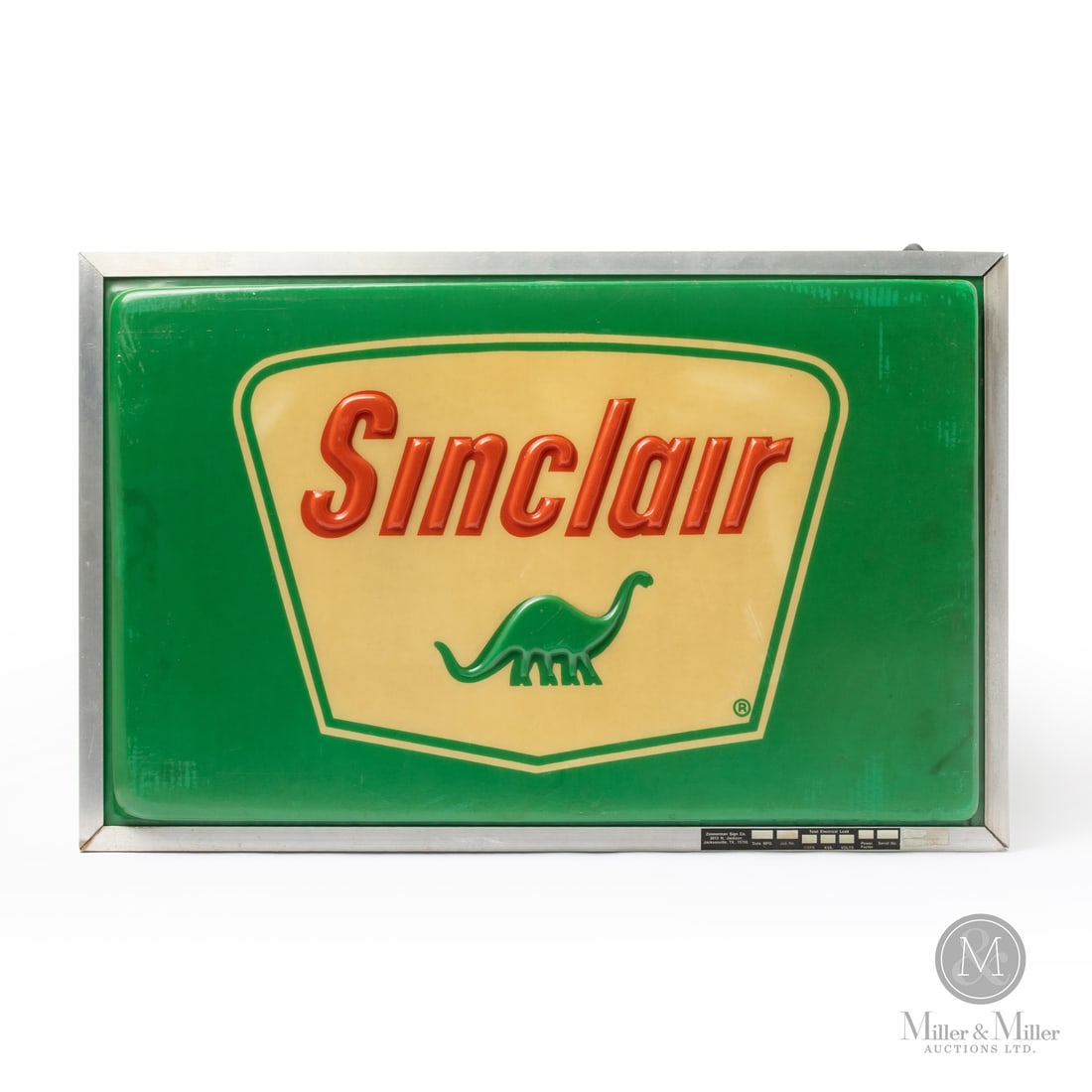 Lexan Sinclair Gasoline Backlit Sign (1 of 12)