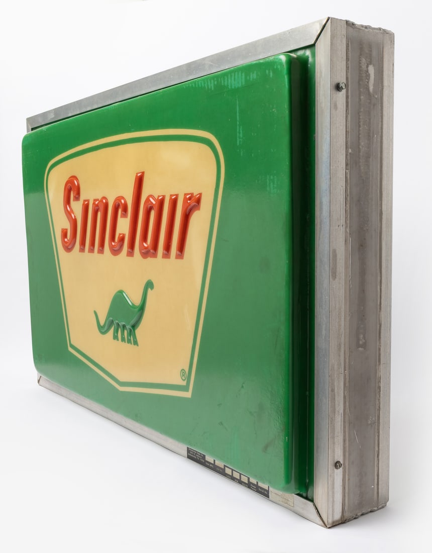 Lexan Sinclair Gasoline Backlit Sign - 7