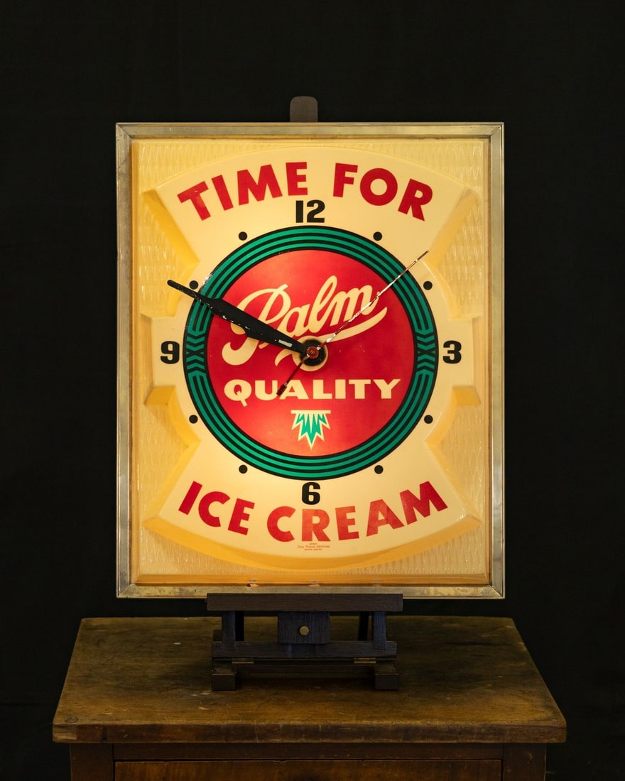 Palm Ice Cream Advertising Clock - 2