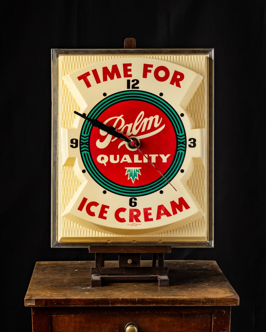 Palm Ice Cream Advertising Clock - 8