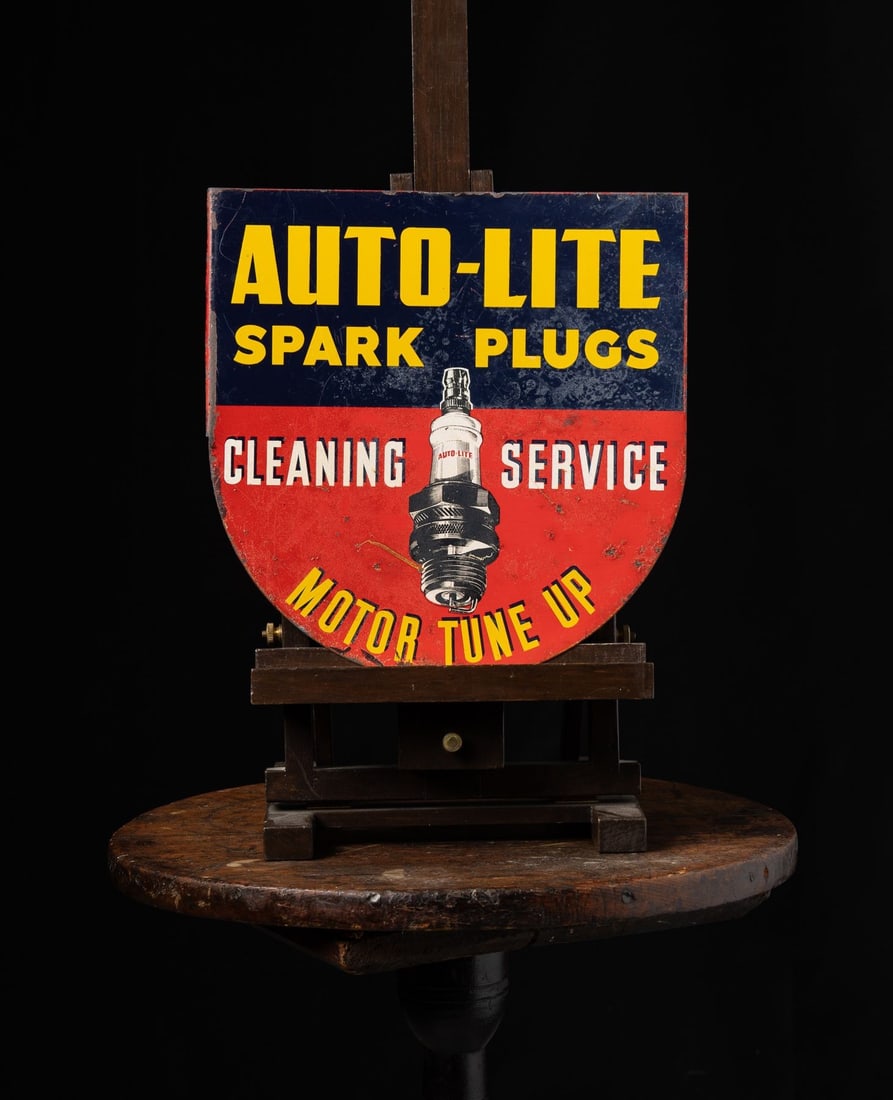 Auto-Lite Spark Plugs Flange Sign - 2