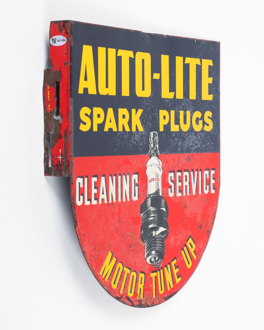 Auto-Lite Spark Plugs Flange Sign - 4