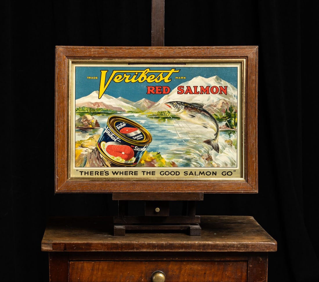 Veribest Red Salmon Hanging Sign - 2