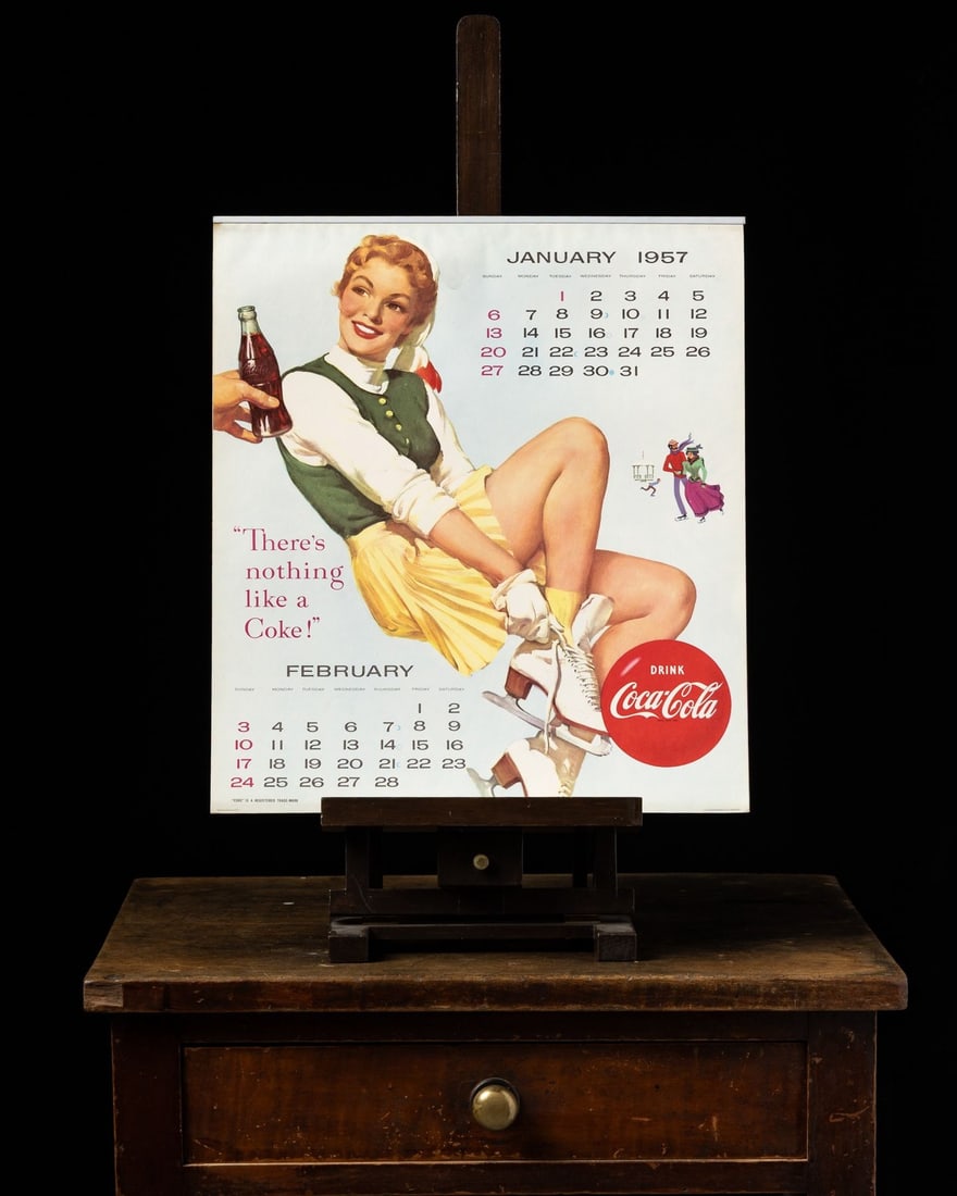 Coca-Cola 1957 Roll-Down Calendar - 2