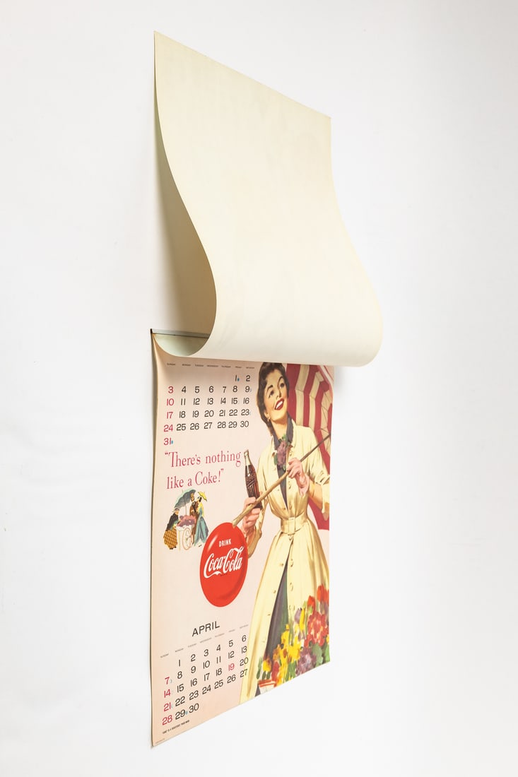 Coca-Cola 1957 Roll-Down Calendar - 6