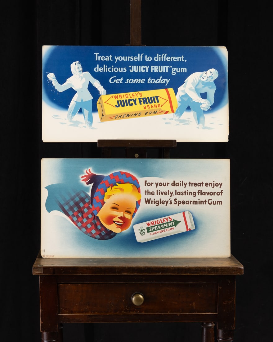 Wrigley's Gum Trolly Sign Set - 3