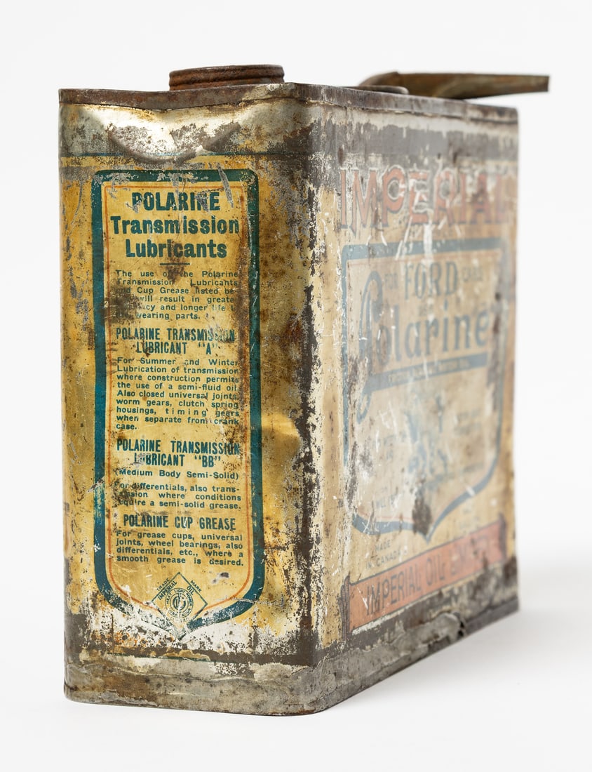Imperial Oil FORD Polarine Motor Oil 1/2 Gallon Tin - 4