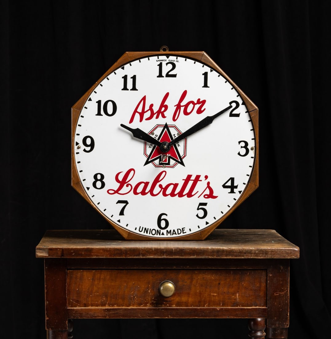 Ask For Labatt's Key Wind Clock - 2