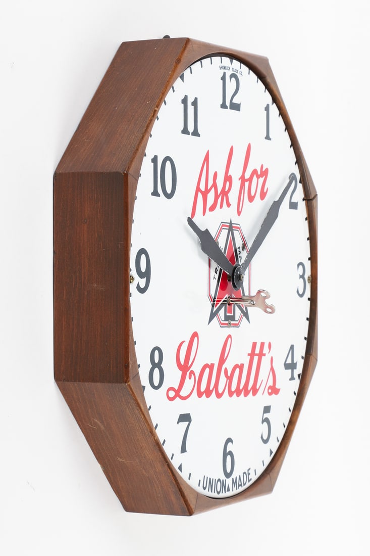 Ask For Labatt's Key Wind Clock - 6