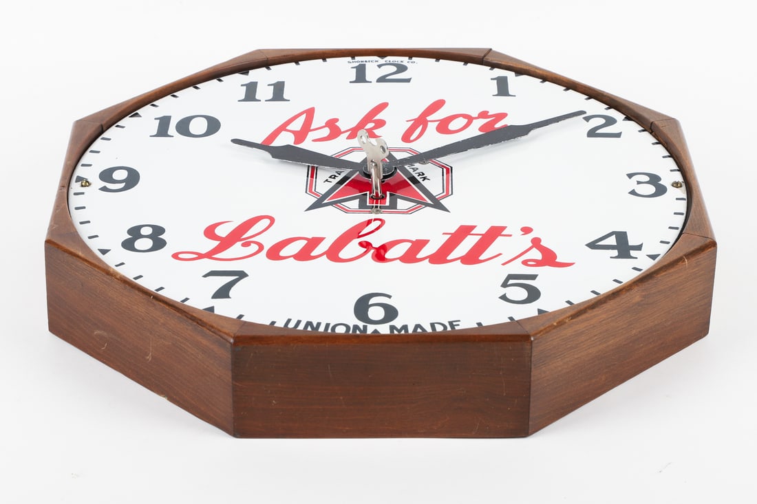 Ask For Labatt's Key Wind Clock - 9