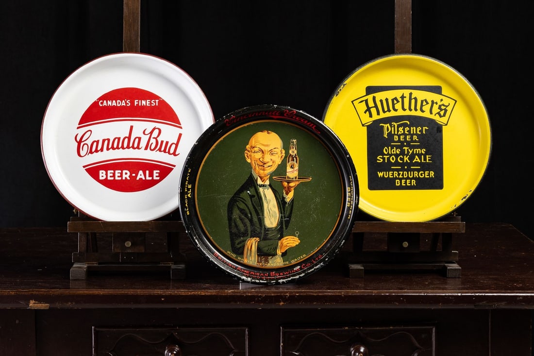 Huether's, Canada Bud, Cincinnati Cream Beer Trays - 2