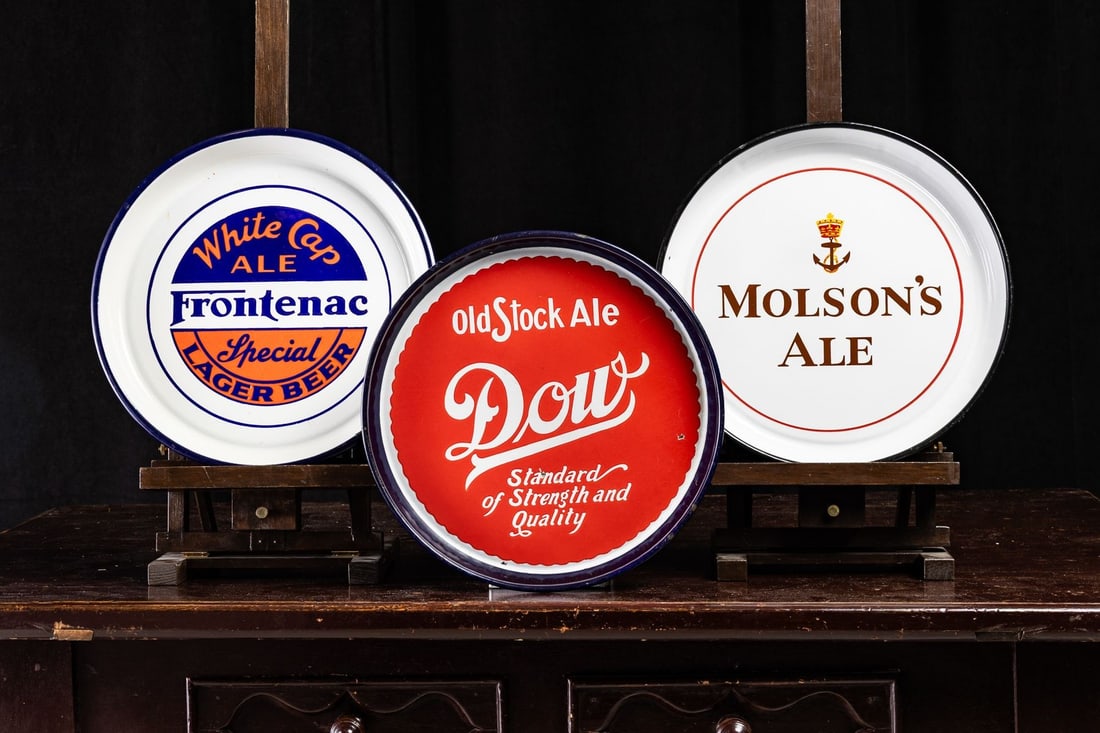 Molson's, Frontenac, Dow Beer Trays - 2