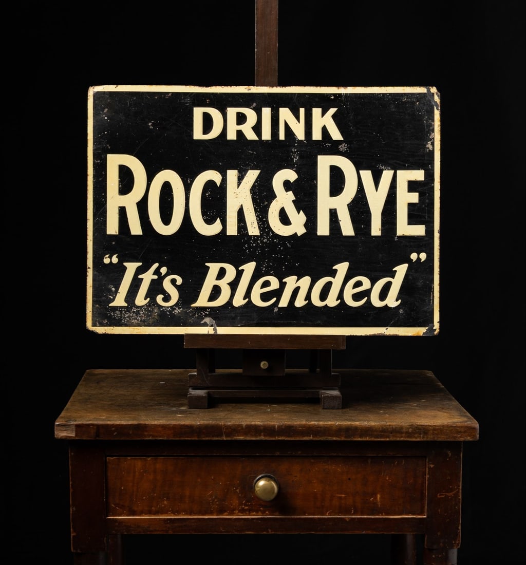 Rock & Rye Tin Tacker Sign - 2
