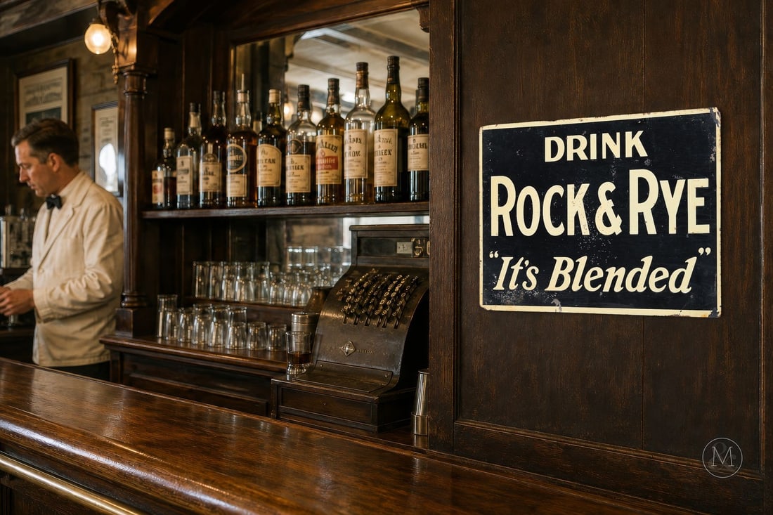 Rock & Rye Tin Tacker Sign - 3
