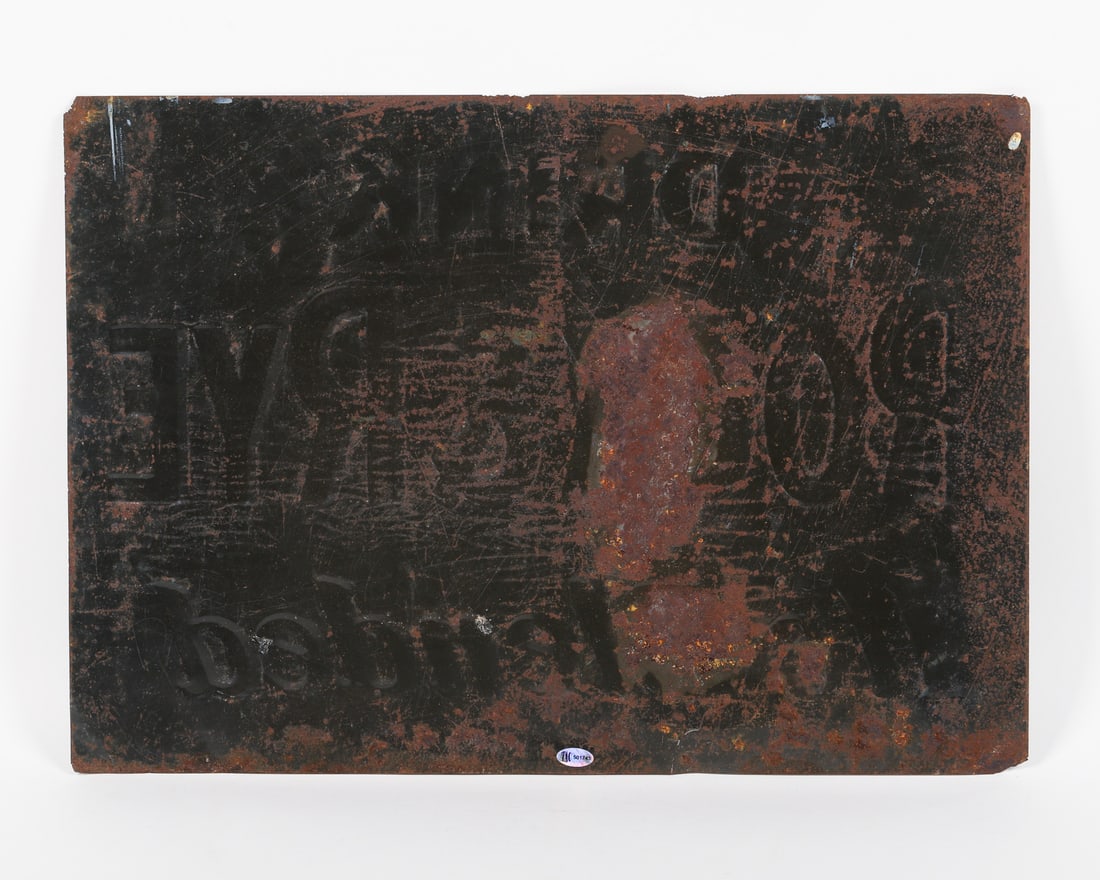 Rock & Rye Tin Tacker Sign - 6