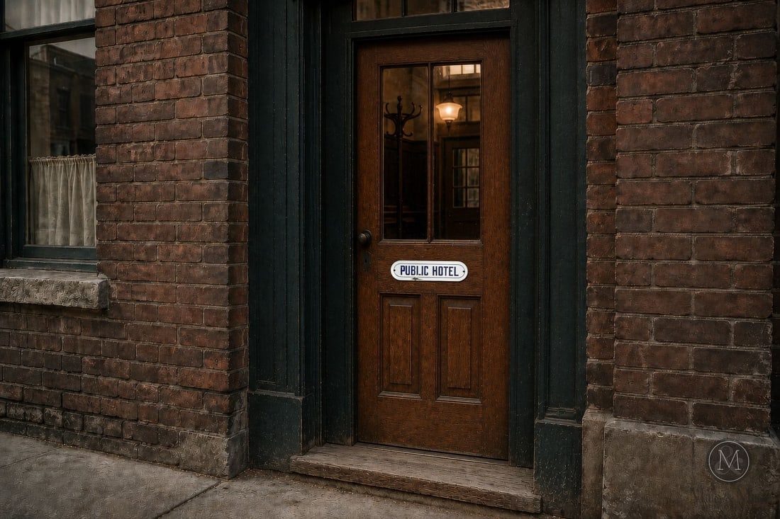 Public Hotel Door Plaque Sign - 3