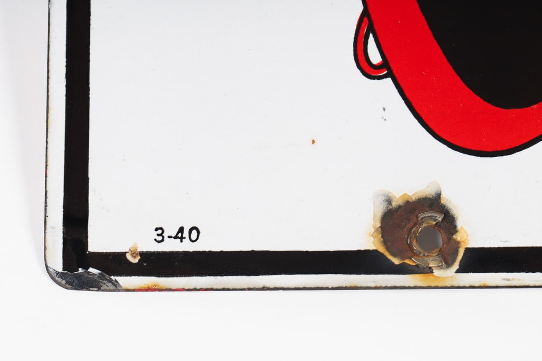 Texaco Fire-Chief Gasoline 1940 Pump Sign - 5