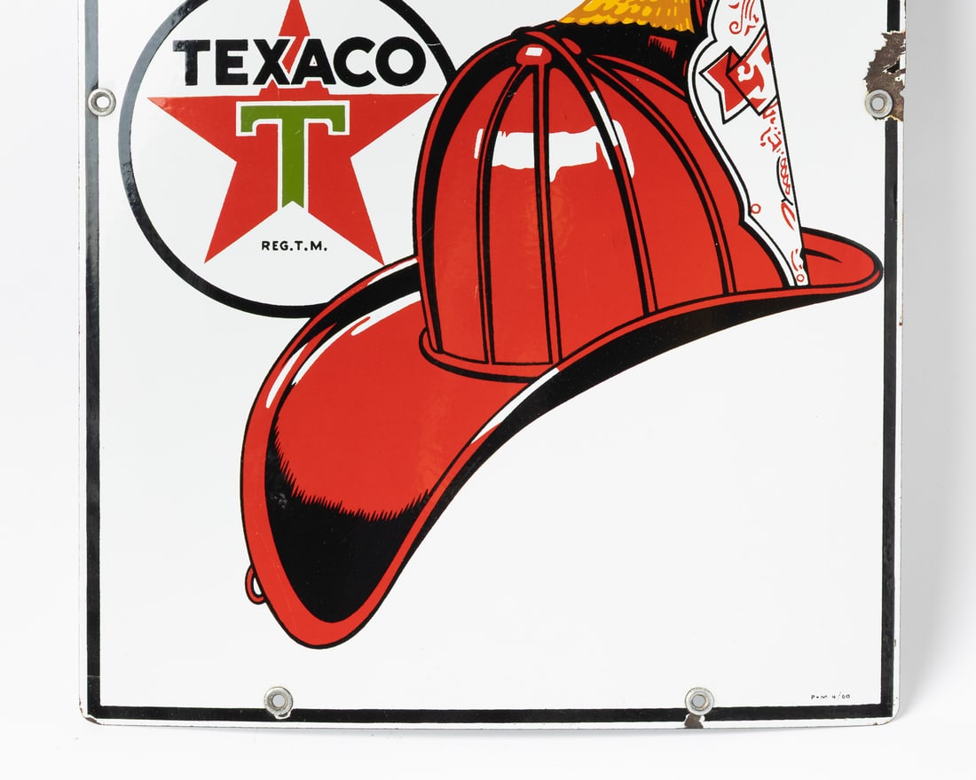 Texaco Fire Chief Gasoline 1960 Pump Sign - 4