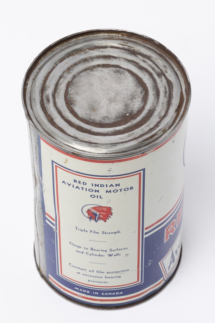 Red Indian Aviation Motor Oil Imperial Quart Can - 6