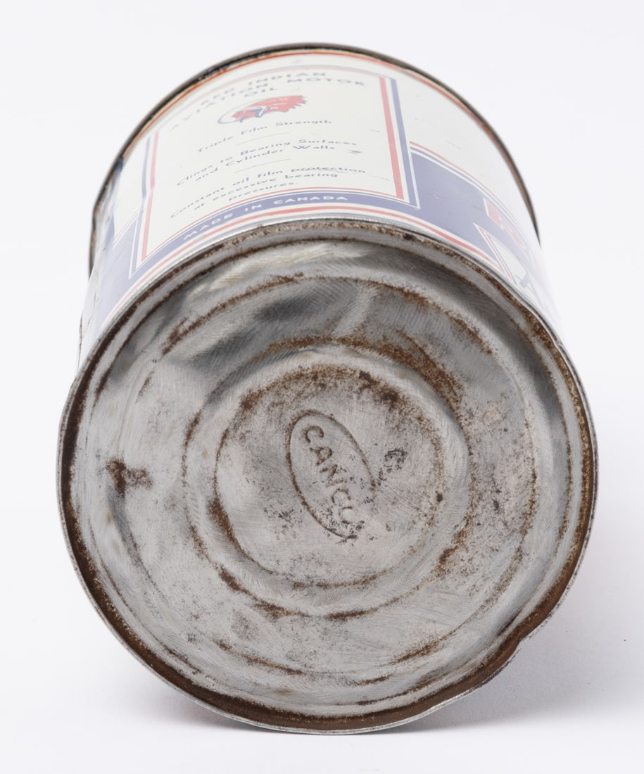 Red Indian Aviation Motor Oil Imperial Quart Can - 7