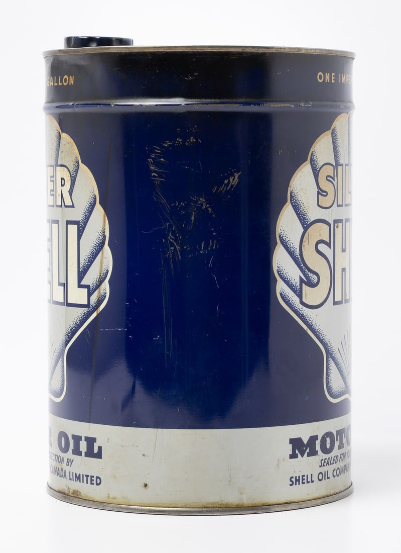 Silver Shell Motor Oil Imperial Gallon Can - 3