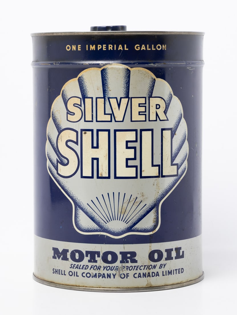 Silver Shell Motor Oil Imperial Gallon Can - 4