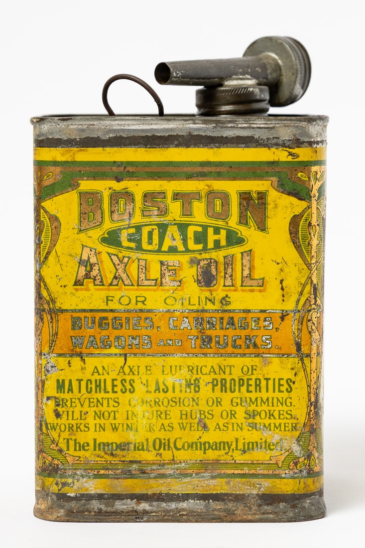 Imperial Oil Company Boston Coach Axle Oil Tin - 4