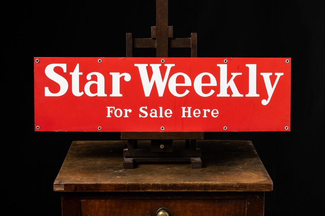 Star Weekly Newspaper Door Kick Sign - 2