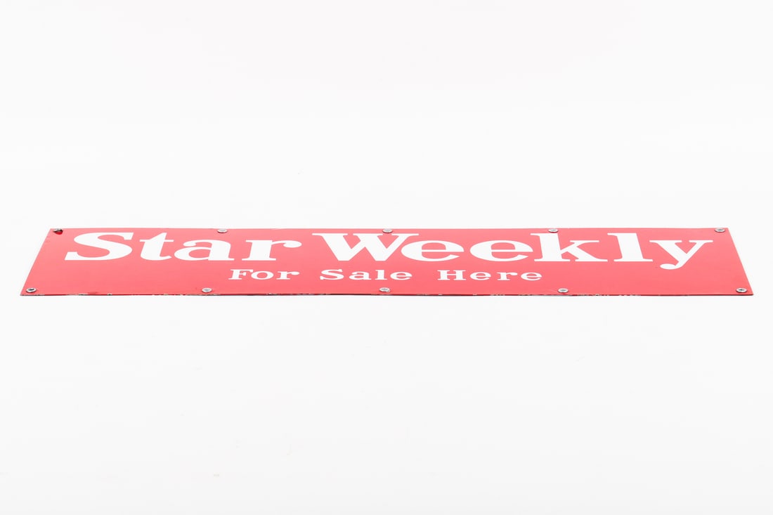 Star Weekly Newspaper Door Kick Sign - 6