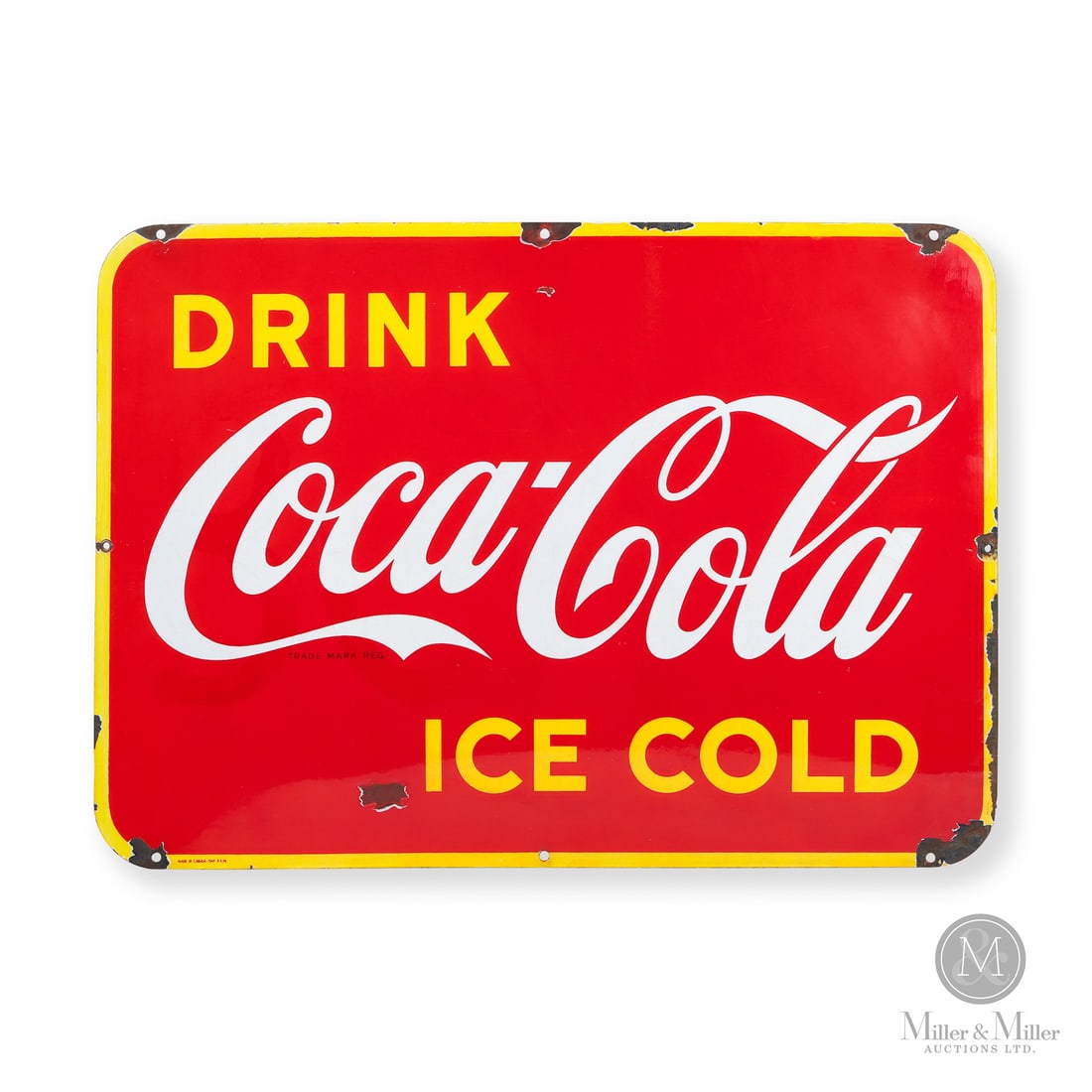 Coca-Cola Drink Ice Cold Large Door Kick Sign (1 of 6)