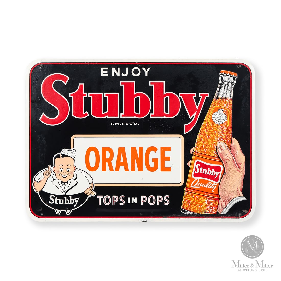 Stubby Orange Soda Bottle-In-Hand Sign (1 of 6)