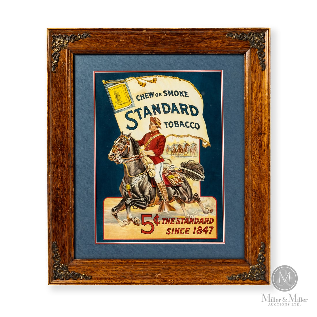 Standard Tobacco Advertising Poster: Made in U.S.A. 1890 - 1898. Single-sided cardboard (SSC). F. F. Adams & Co. was one of Milwaukee's major tobacco manufacturers. The company operated independently in Milwaukee until 1898. Showing