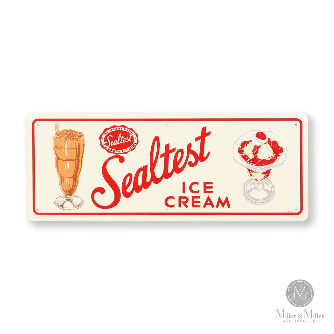 Sealtest Ice Cream Door Kick Sign (1 of 8)