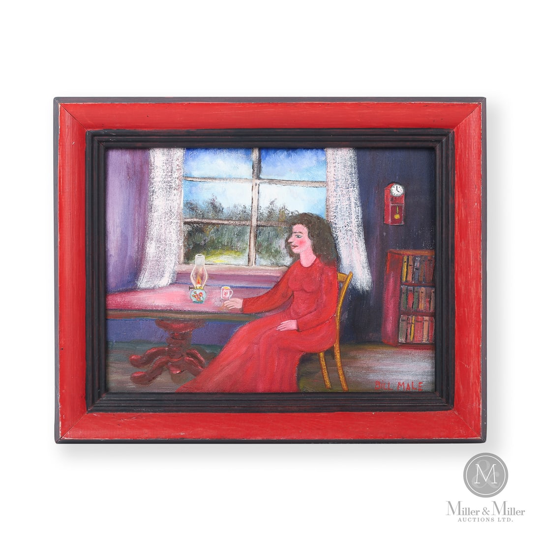 Bill Male Portrait of a Woman: La Prairie, Quebec. C. 1990. Acrylic on canvas. While much of Male’s work celebrates the warmth of friendship, family and rural community, his solitary figures reveal a more introspective side. Here