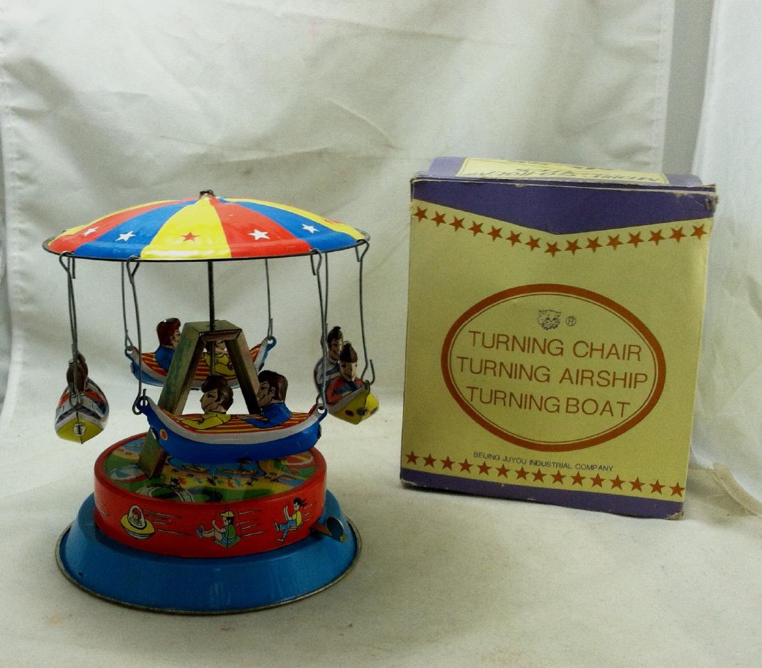 Litho'd Tin Carousel w/ Boats (1 of 7)