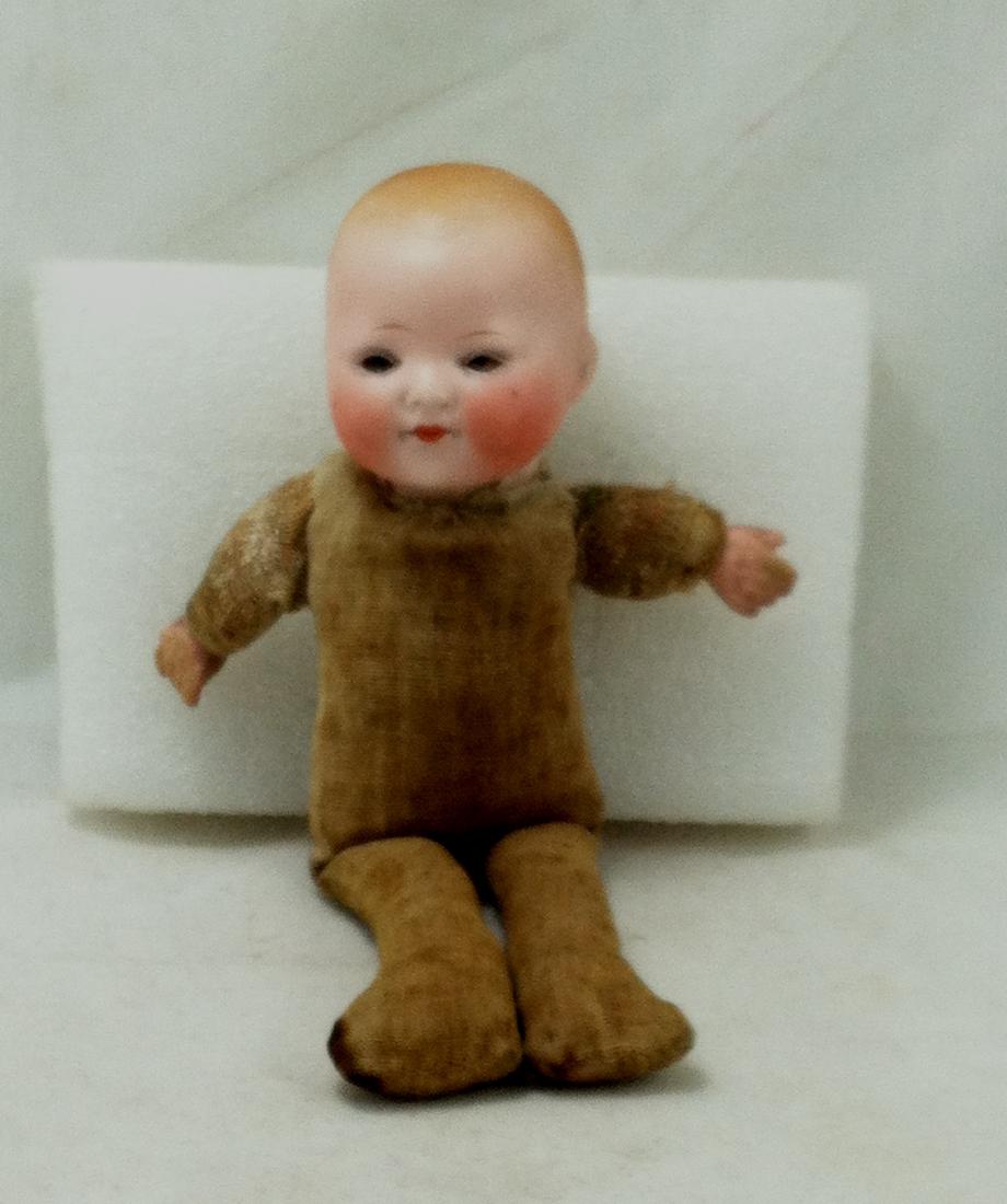 Antique Bisque & Straw Baby Boy Doll (1 of 6)