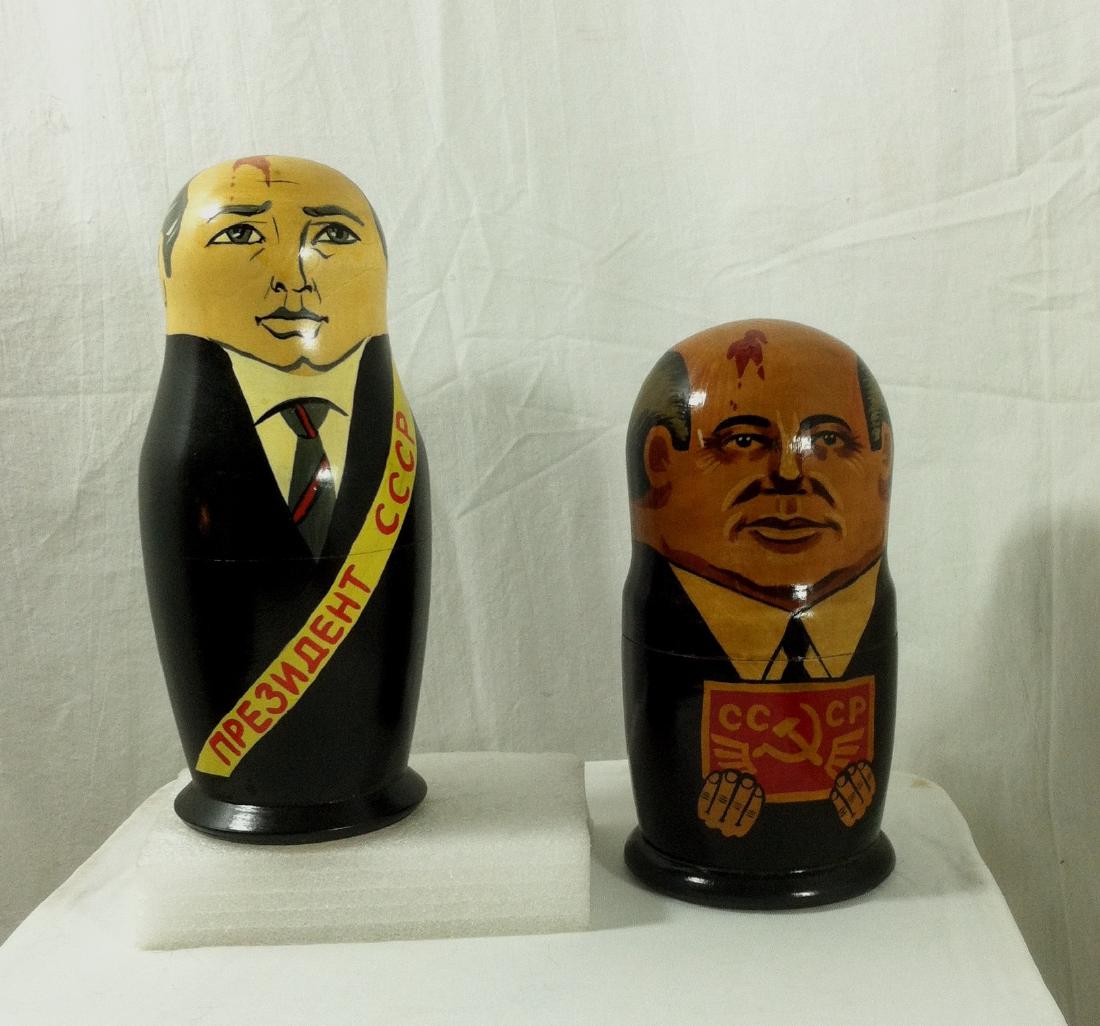 2 Sets of Russian Leaders Nesting Dolls. (1 of 8)