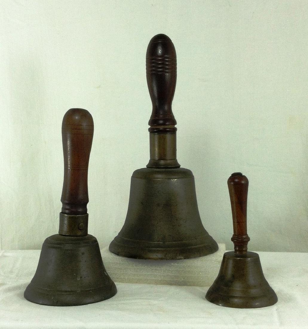 Antique Brass Hand Bells - Lot of 3 (1 of 7)