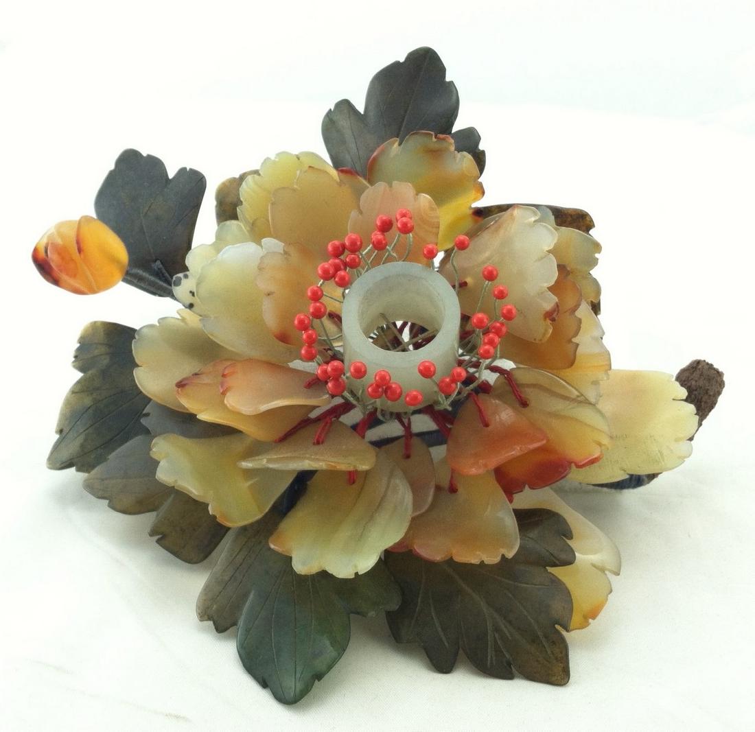 Asian Jade Lotus Flower Chamberstick (1 of 10)