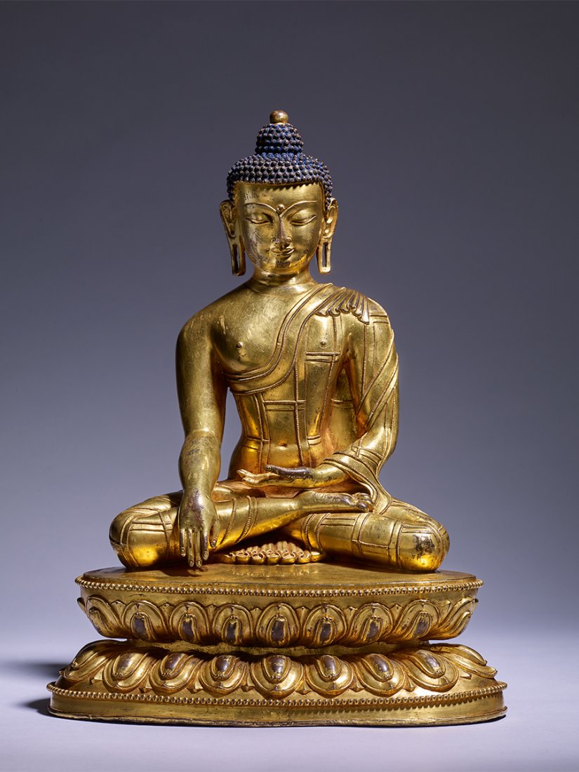 A RARE GILT-BRONZE FIGURE OF BUDDHA (1 of 1)