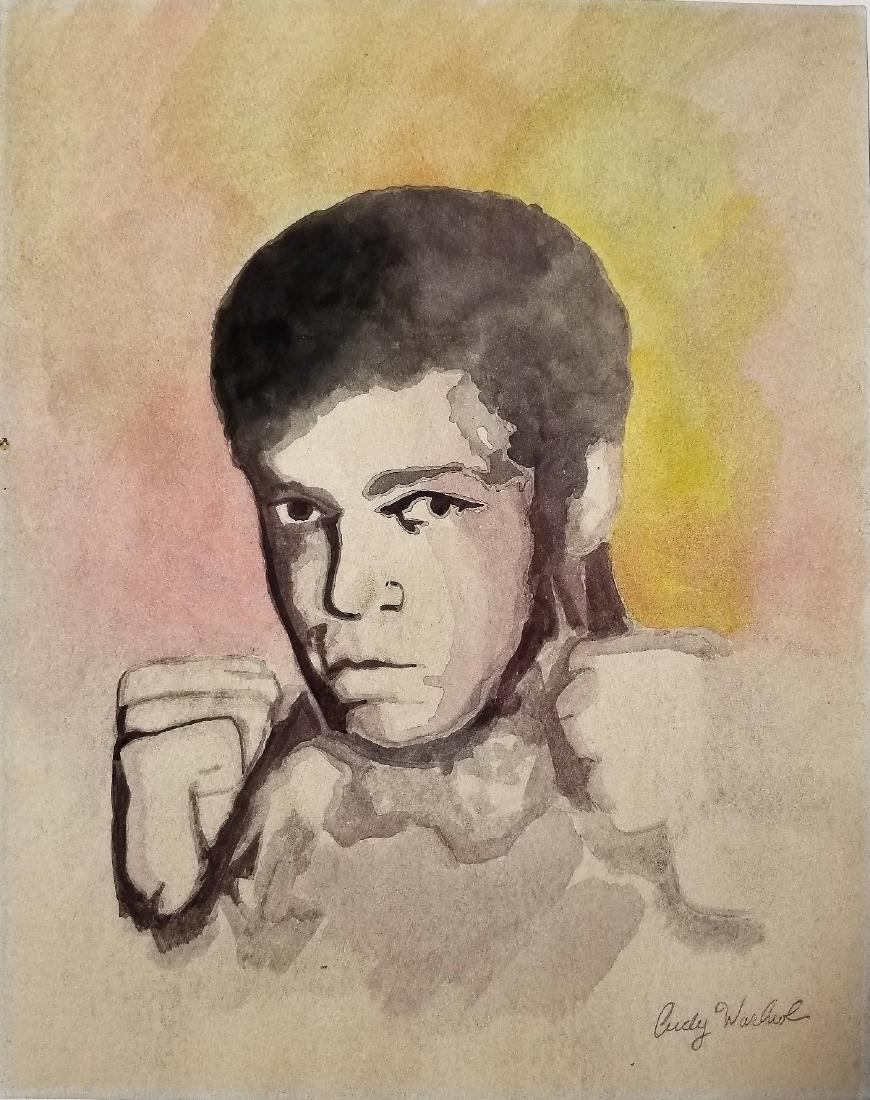 Andy Warhol (Attrib) - gouache on paperÂ  (1 of 2)