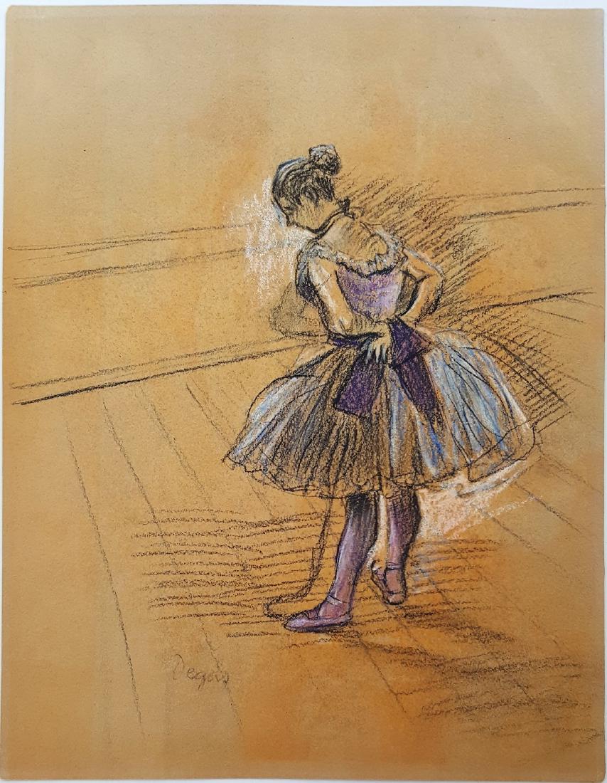 (Att.)Mixed Media on paper Edgar Degas (1 of 2)