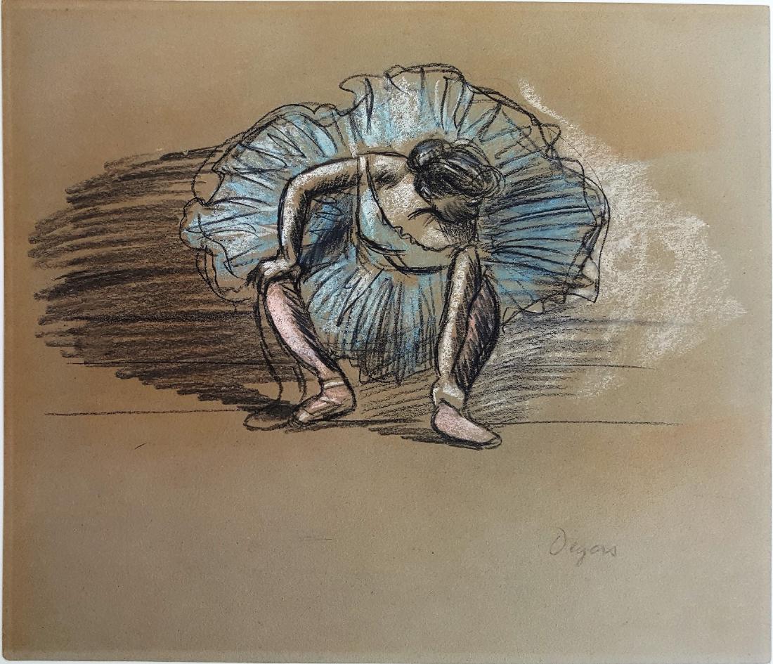 Watercolor on paper signed  Degas (1 of 2)