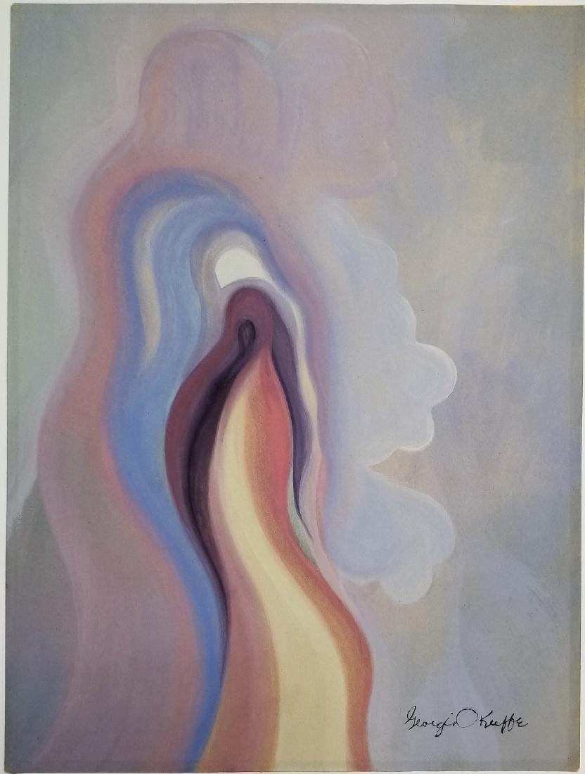 (Att.)Georgia O'Keeffe, signed gouache on paper (1 of 2)